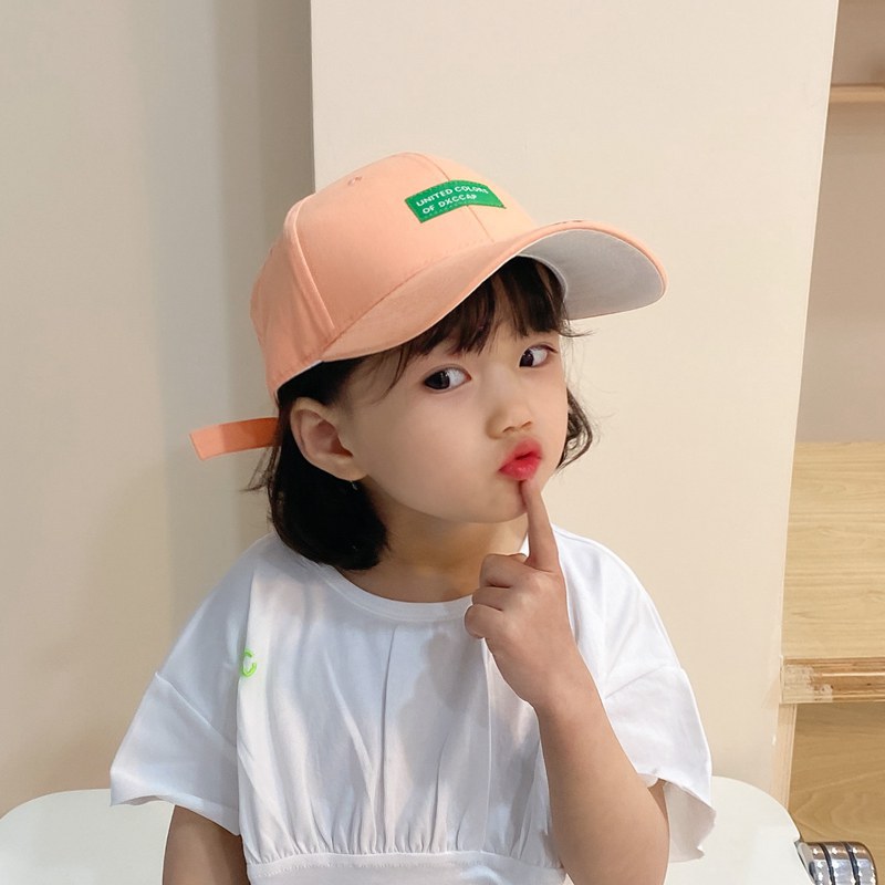 Patch Letter Baseball Boys And Girls Shade Sunscreen Curved Brim Hat