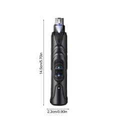 Lighted Dog Nail Clippers 2-Speed Rechargeable Dog Nail Grinder Painless Paws Grooming & Smoothing For Small Medium Large Dogs - Black - View 1