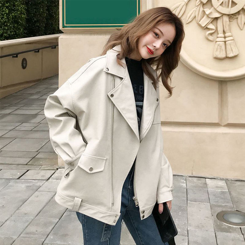 Casual Little Guy With A Motorcycle Leather Jacket Off