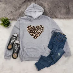 Animal Letter European And American Men's And Women's Printed Hoodie - Grey - View 1
