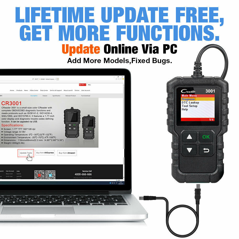 Engine Fault Error Diagnostic Scanner OBD2 Code Reader Reset Tool Multi-Language — image 4