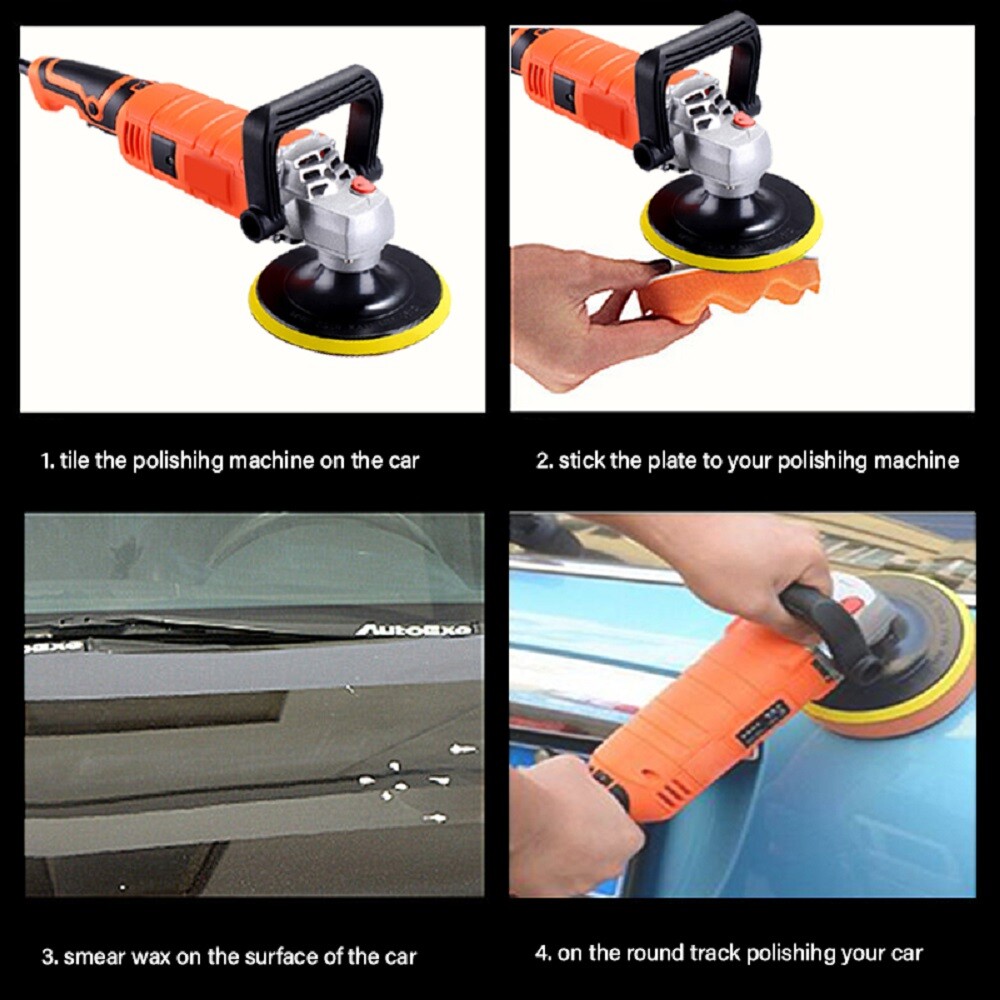 Electric Car Polisher Sander Buffer Polishing Machine Kit 1580W Variable Speed — image 6
