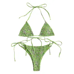 European And American Ladies Split Print Bikini Swimsuit - 6Style-M - View 1