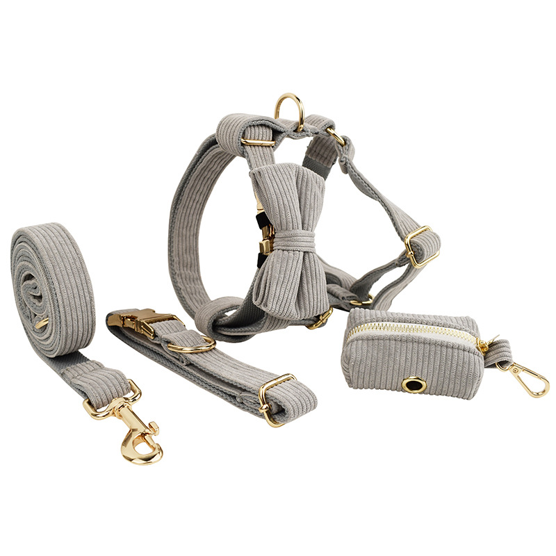 Collier pour animaux de compagnie en tissu velours pour chien