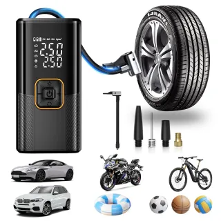 Portable Wireless Car Tire Inflator, Electric High Pressure Air Pump For Automobile & Sedan Tires