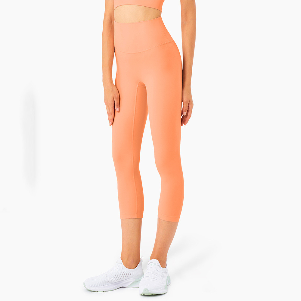 Title 3, High-waisted tight yoga pants with a peach butt...