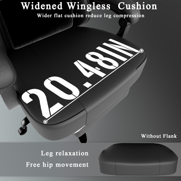 Spring Gaming Chair with Footrest