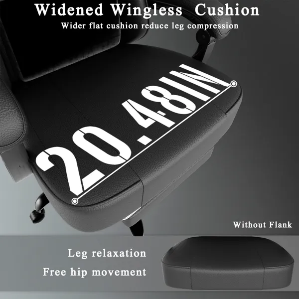 Spring Gaming Chair with Footrest