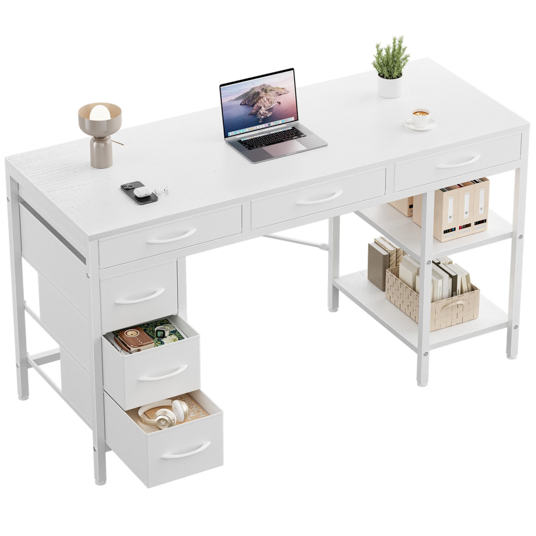 55-inch Computer Desk With 6 Drawers image 2