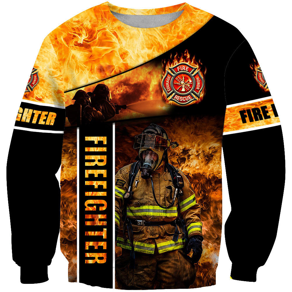 3D Round Neck Shirt Casual Men's Customized Sweater