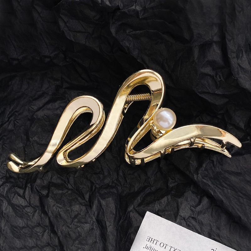 Women's Pearl Shark Metal Hairpin Gold - Shop at LoveMi