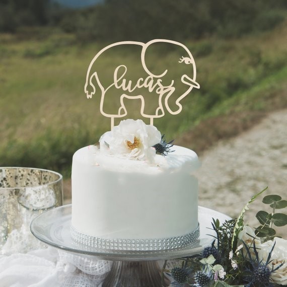Pet-Themed Wedding Cake Topper with Dog Design