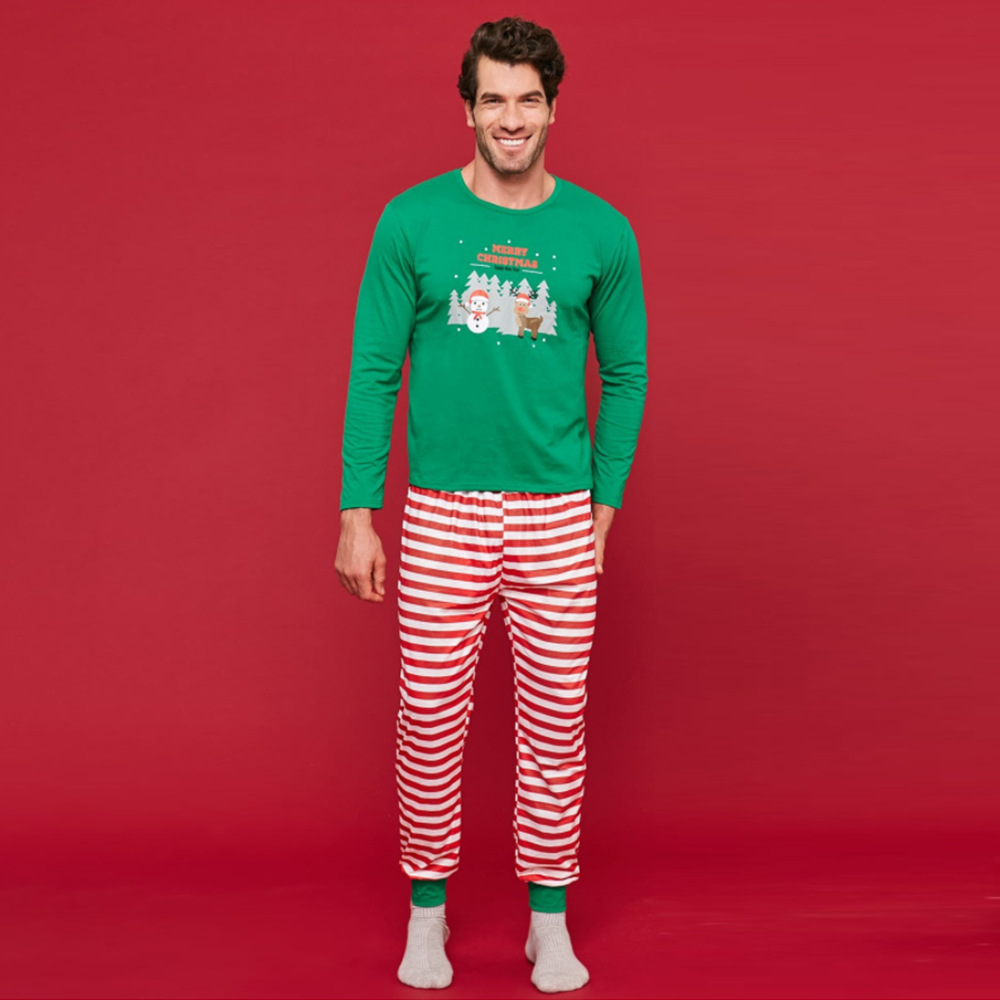 Autumn And Winter Christmas New Parent child Home Set Pajamas Dad - Shop at LoveMi