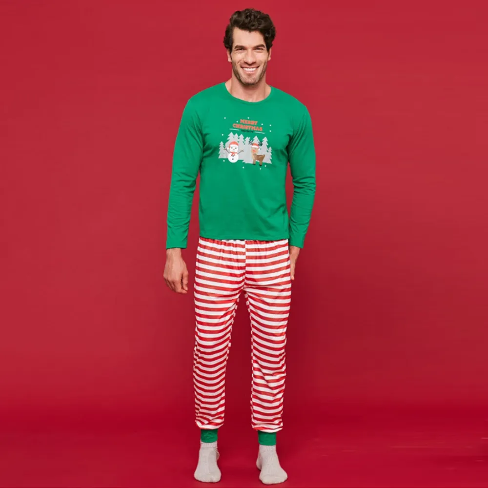 Autumn And Winter Christmas New Parent-child Home Set Pajamas - Dad