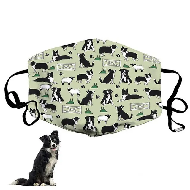 Dog Calico Mask Dust-proof and Cold-proof Washable