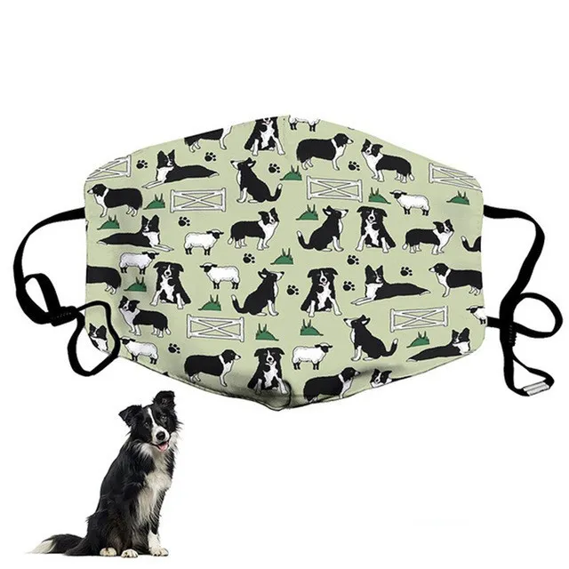 Dog Calico Mask Dust proof And Cold proof Washable Green - Shop at LoveMi