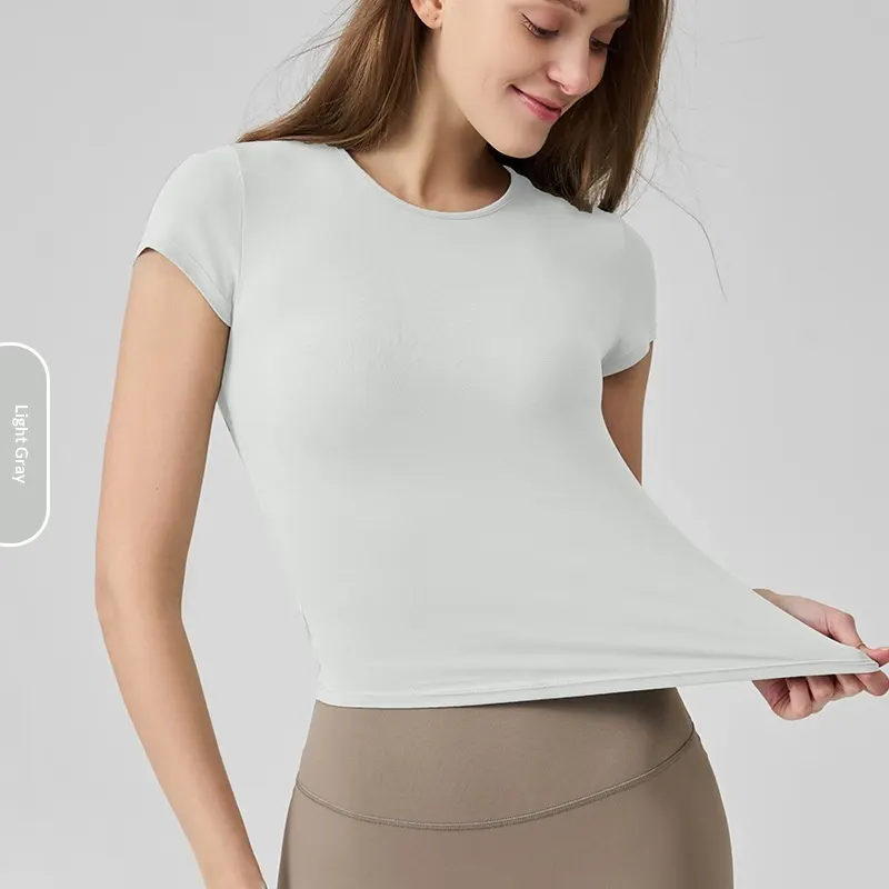 Snu Summer Naked-Feel Yoga Short-Sleeve Running Sports T-Shirt