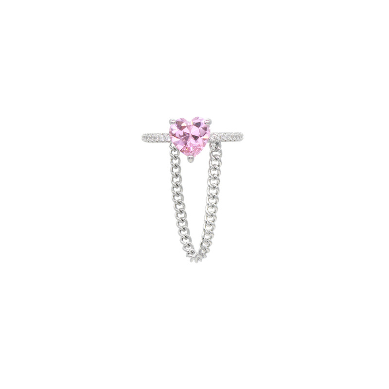 Luxurious Love Zircon Tassel Chain Ring