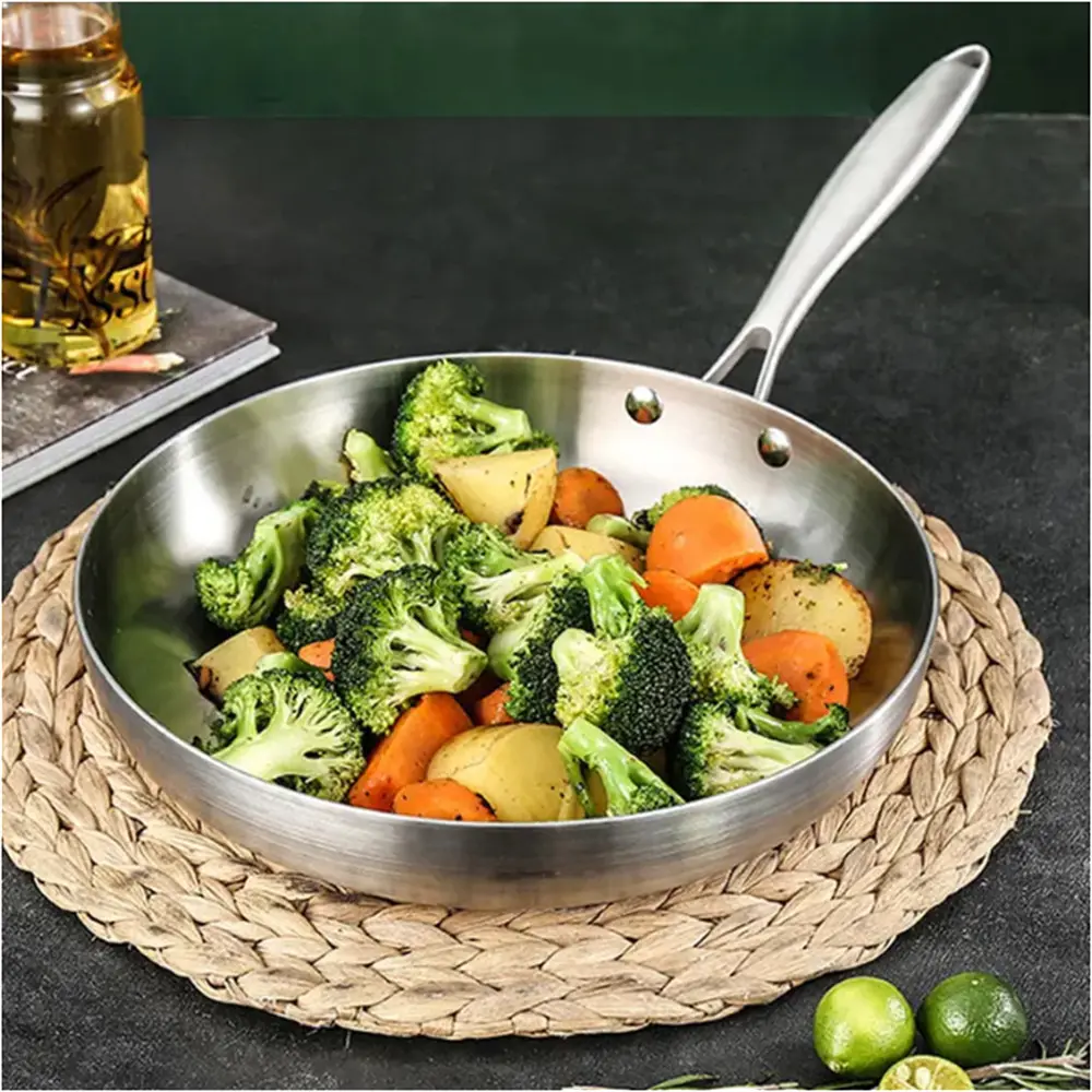 28CM 304 Stainless Steel Frying Pan NonStick