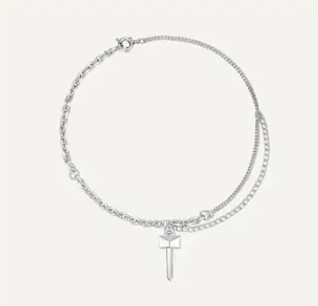 Key Necklace Female Niche Clavicle Chain Crystal Diamond