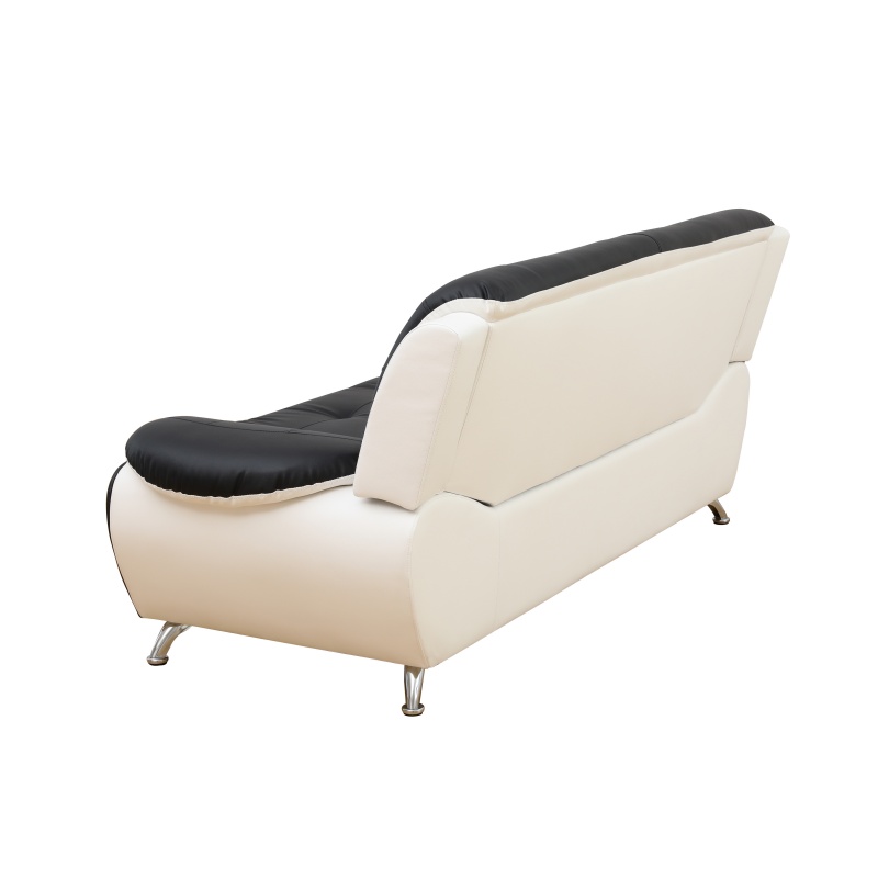 Pickup Only--Black & White Faux Leather 3-Piece Couch Living Room Sofa Set