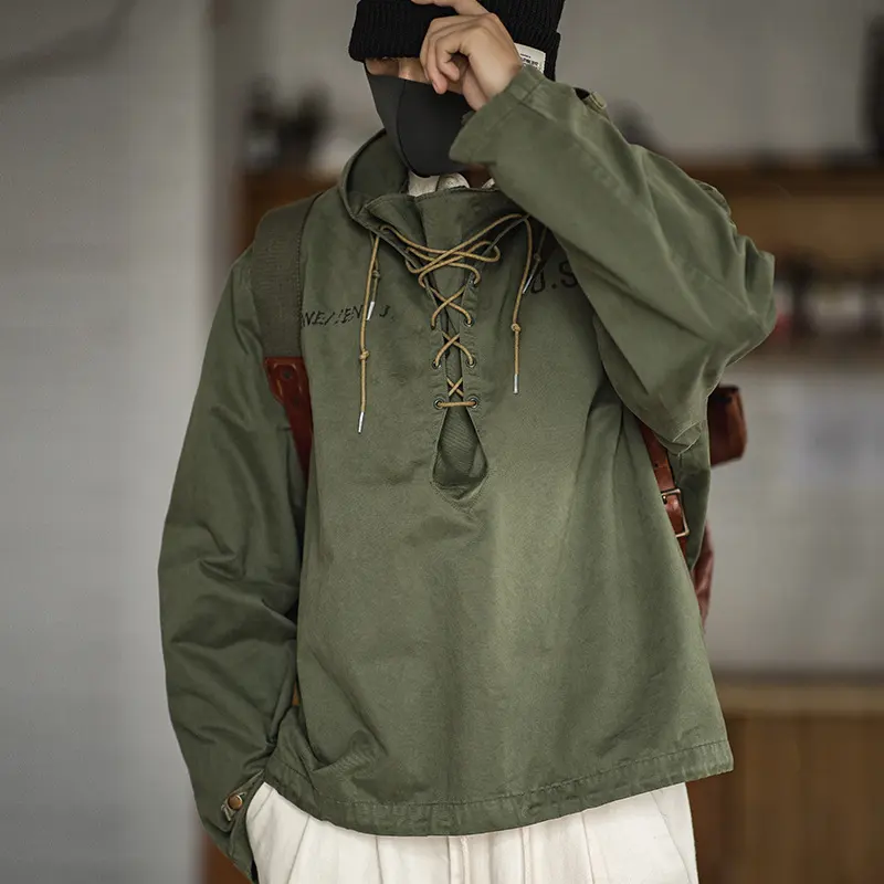 Retro Military Wind Deck Suit Short Windbreaker Jacket Sweater