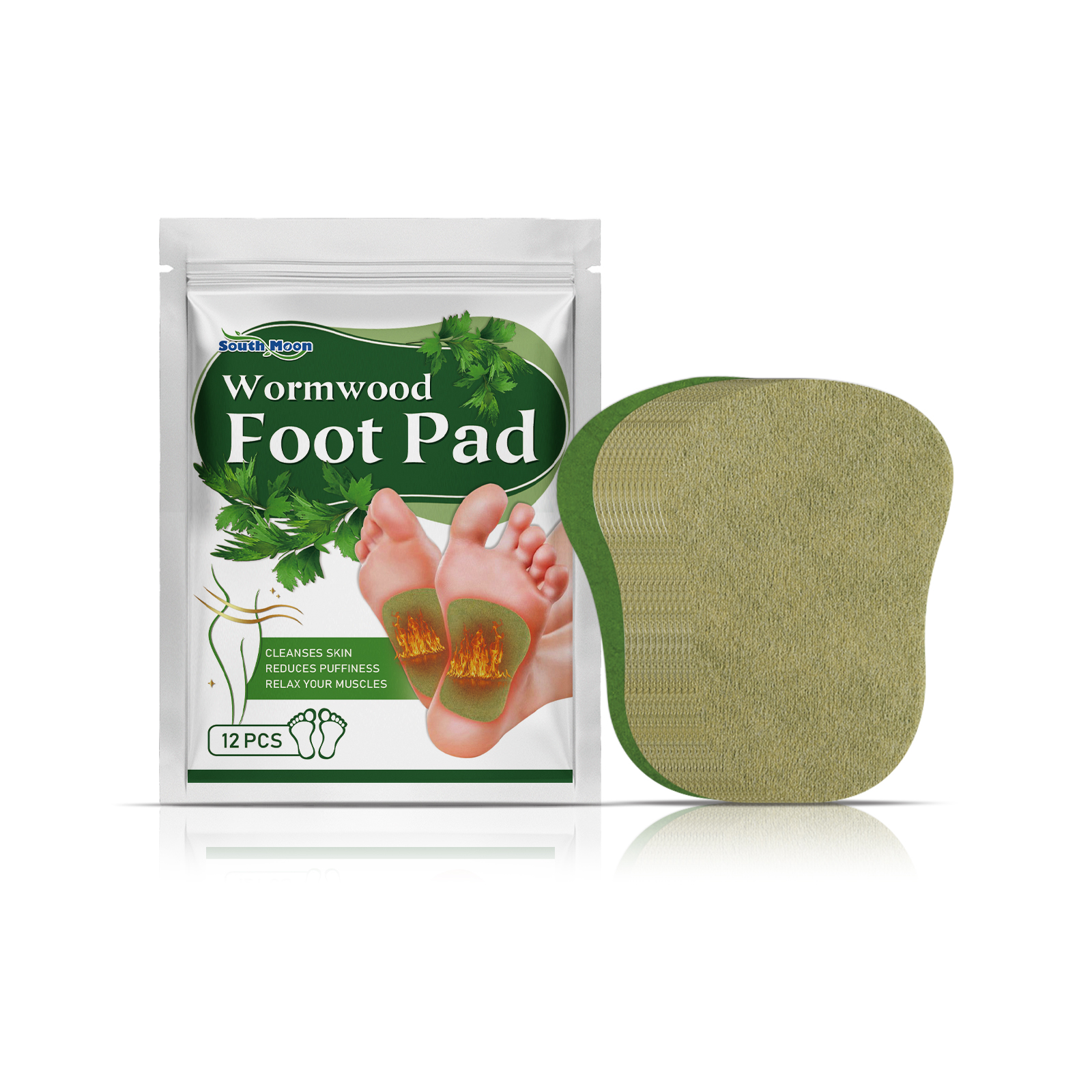 South Moon Wormwood Foot Pad, Relieve Body Stress Slimming And Toning Foot Care Improves Circulation