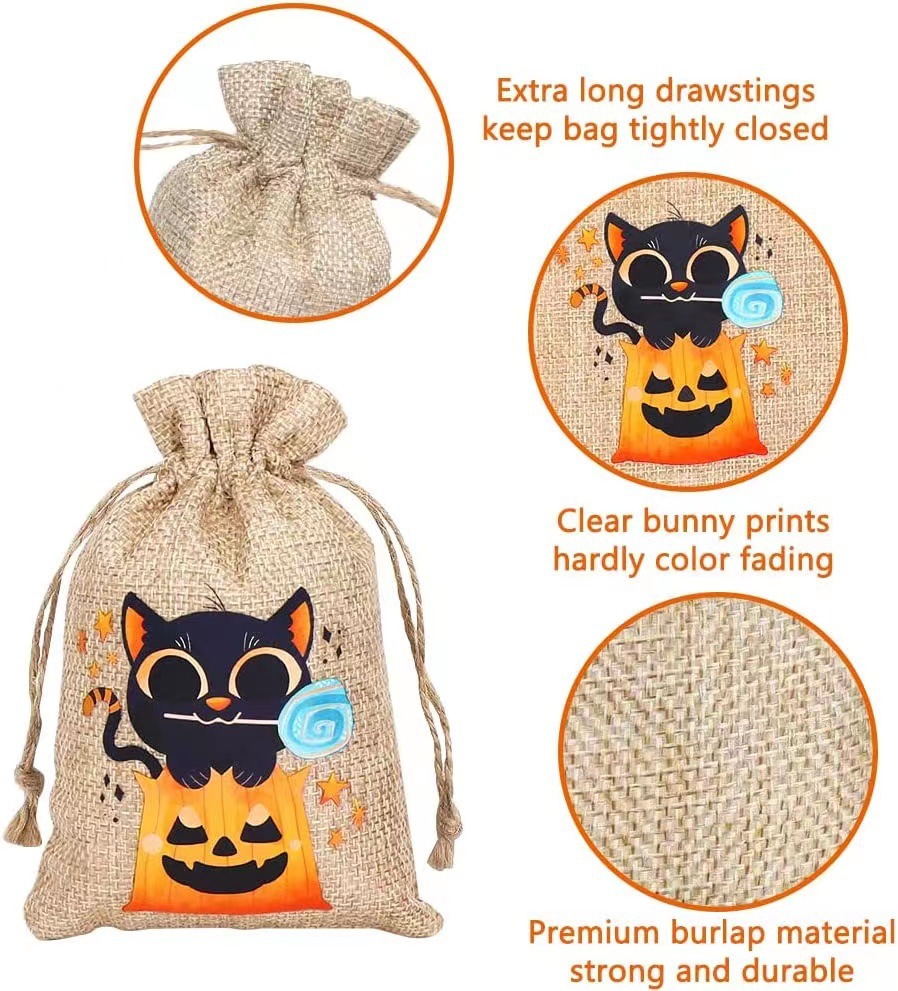 Linen Gift Candy Bag Drawstring Drawstring Pocket