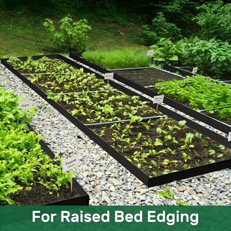 Landscape Edging With Anchoring Spikes No-Dig Garden Edging Kit Flexible Plastic Supplies For Flower Beds, Patios, Lawns, Pavers, And Paths 6