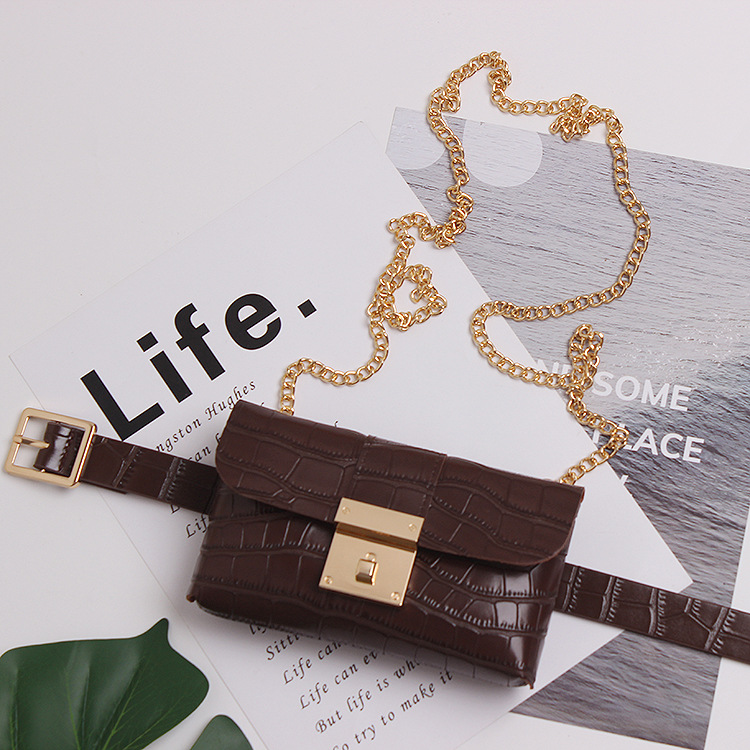 Messenger Bag Mobile Phone Bag Belt Waist Bag Coffee - Shop at LoveMi