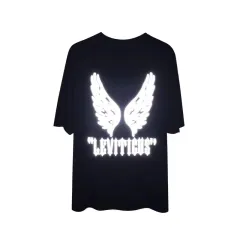 Reflective Wings Short Sleeve T-Shirt Men'S And Women'S Tops - Black - View 1