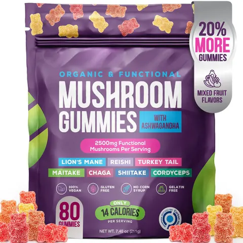 Mushroom Soft Candy Meal Supplement Nutrition Mixed Taste 80