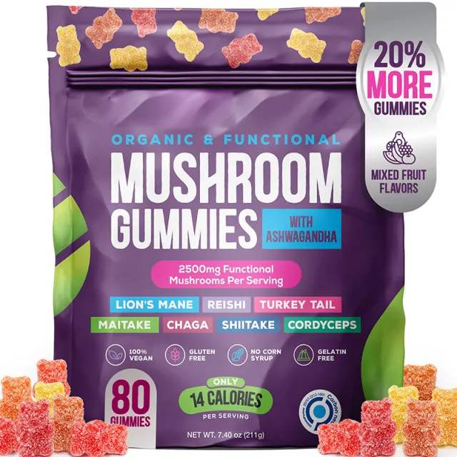 Mushroom Soft Candy Meal Supplement Nutrition Mixed Taste 80 Tablets 80 Tablets - Shop at LoveMi