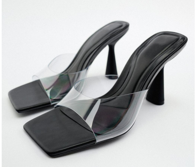 Fashion New Silver Shiny High Heels Black - Shop at LoveMi