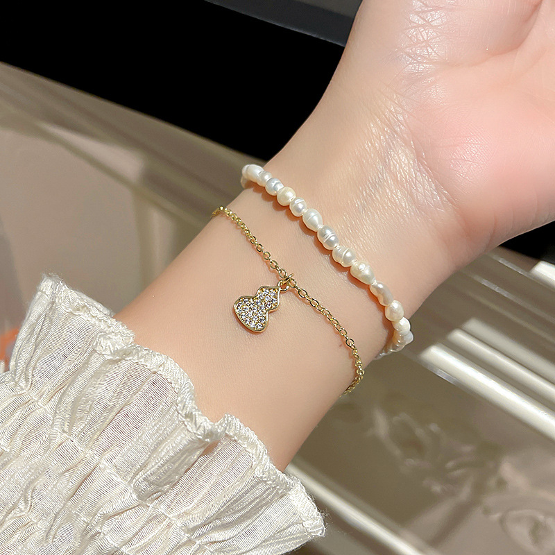 Freshwater Pearl Braided Bracelet Fashion Design Sense Fish Tail