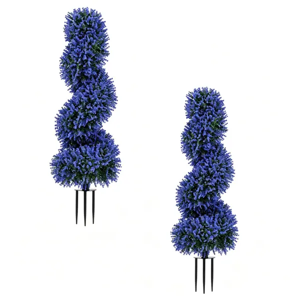 2 Pack Realistic Lifelike Faux Spiral Plant
