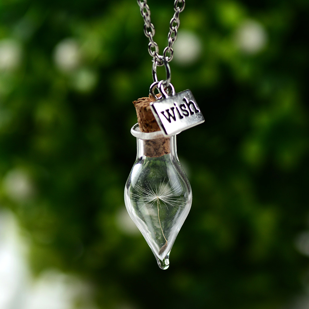 DIY Jewelry Bottle Dandelion Necklace