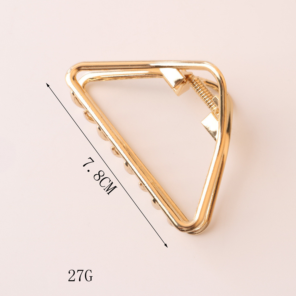 Korean Netflix Vintage Hollowed Out Geometric Shark Clip Triangle - Shop at LoveMi