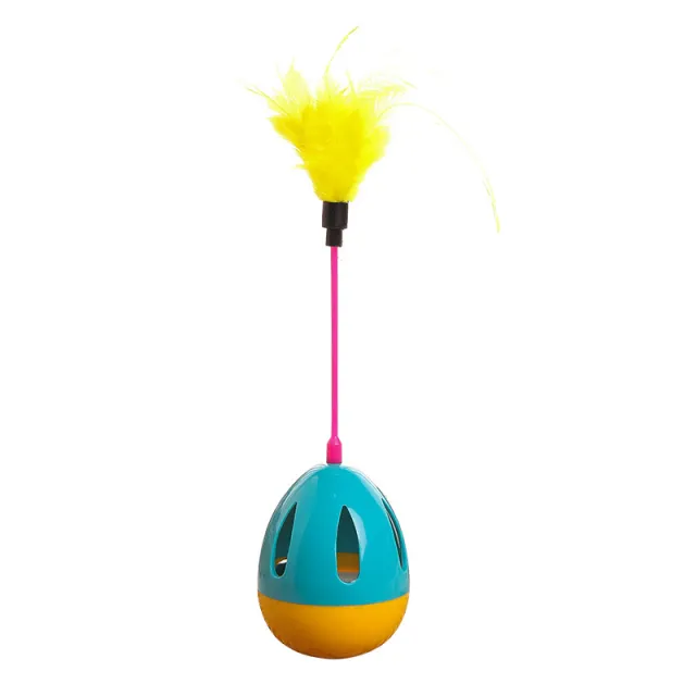 Feather Funny Tumbler Pet Cat Toy Blue - Shop at LoveMi