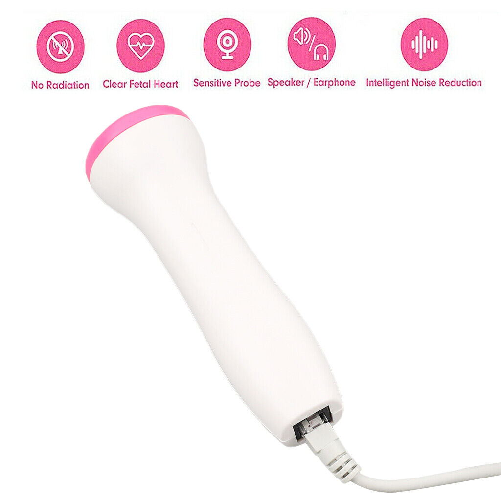 Fetal Doppler Detector Baby Heart Beat Rate Probe Prenatal Monitor Ultrasonic — image 6