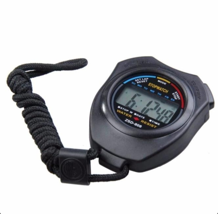 2PCS SET Digital Stopwatch Sports Counter Chronograph Date Timer Odometer Watch 5