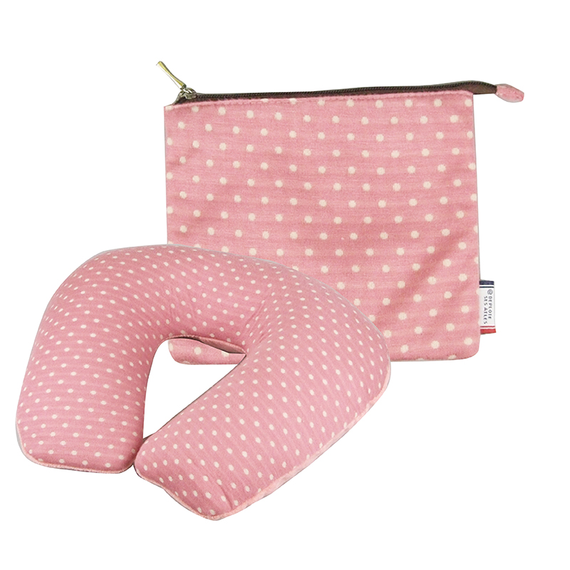 Inflatable U Shaped Travel Neck Pillow Portable Car Flight Head Rest Cushion-pink