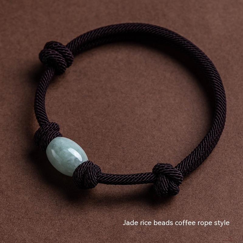 Jade Bead Coffee Rope Style