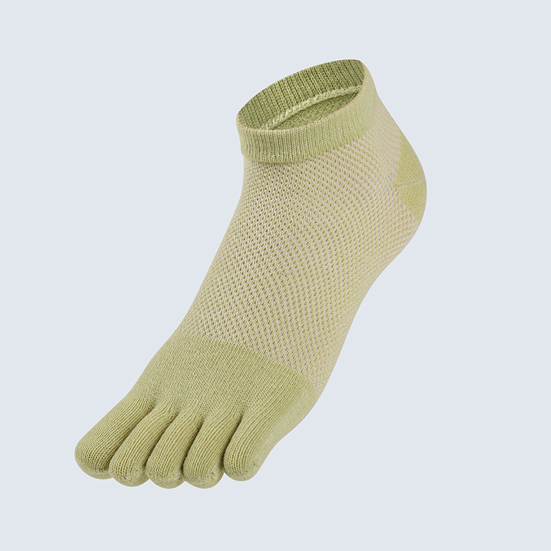 Mesh Cotton Mid tube Five toed Socks Split Toe Solid Color Sports thumbnail 4