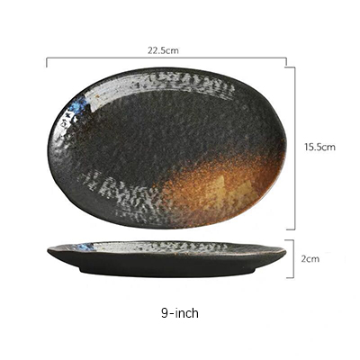 Title 4, Large Ceramic Rice Kitchen Household Flat Oval ...