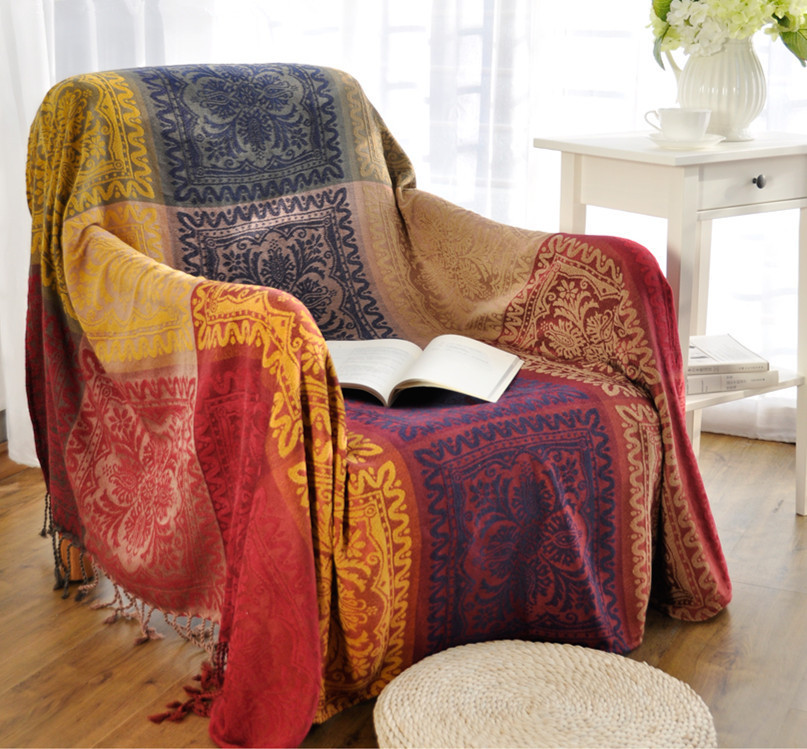 Multicolor Patchwork Pattern Blanket