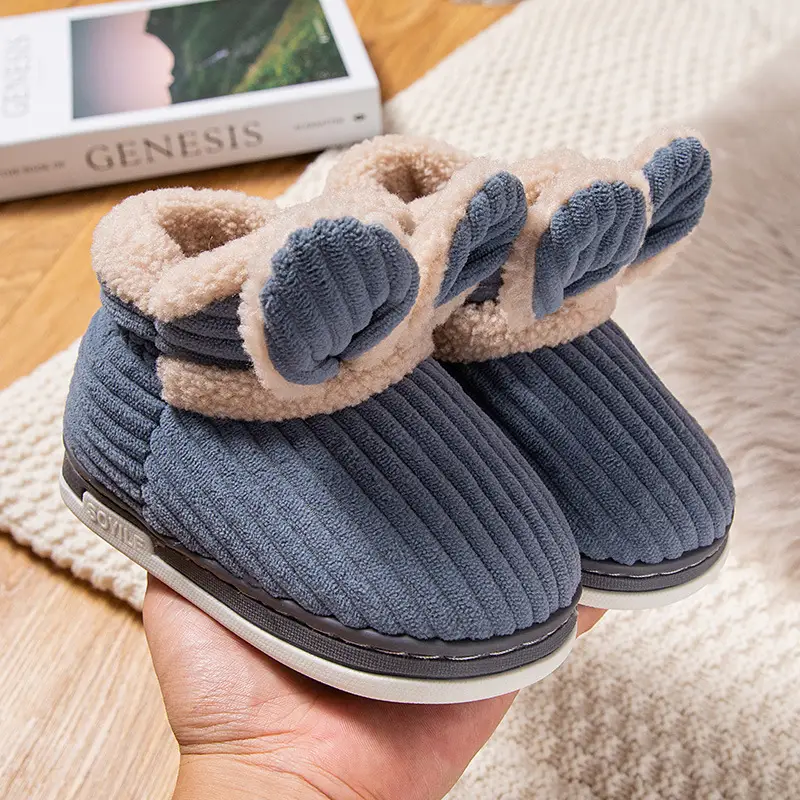 Children's Bag Heel Plus Plush Thick Warm Cotton Shoes