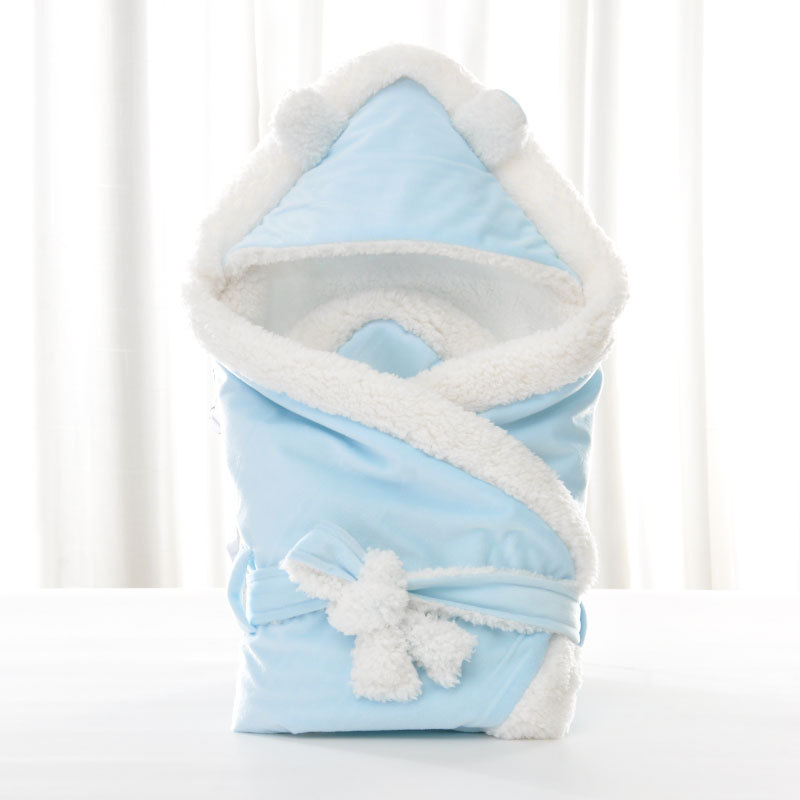 Luxurious Velvet Newborn Baby Swaddle Blanket for Winter Comfort BleuRibbon Baby