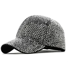New Dot Diamond Baseball Hat Shiny Trend - Black Gun Grey Diamond - View 1