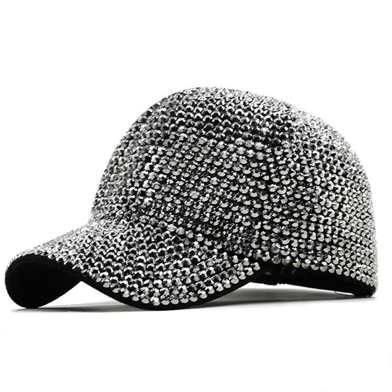 New Dot Diamond Baseball Hat Shiny Trend - Black Gun Grey Diamond